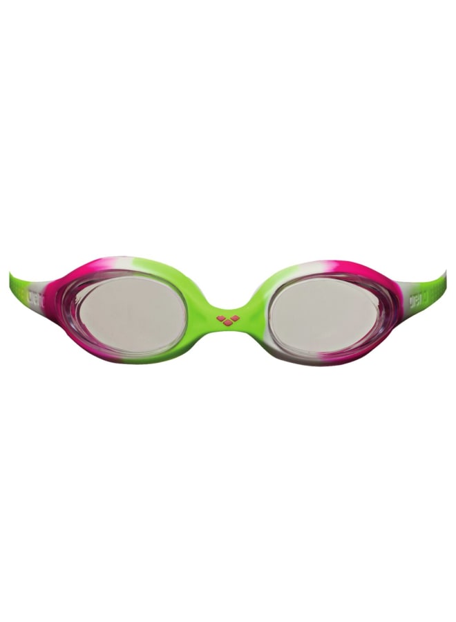 arena Spider Jr Lime Fuchsia-White-Clear Goggles, Training, Pool, Equipment, Uni Junior - Kids Training Swim Goggles with Soft Silicone Seals - Image 2